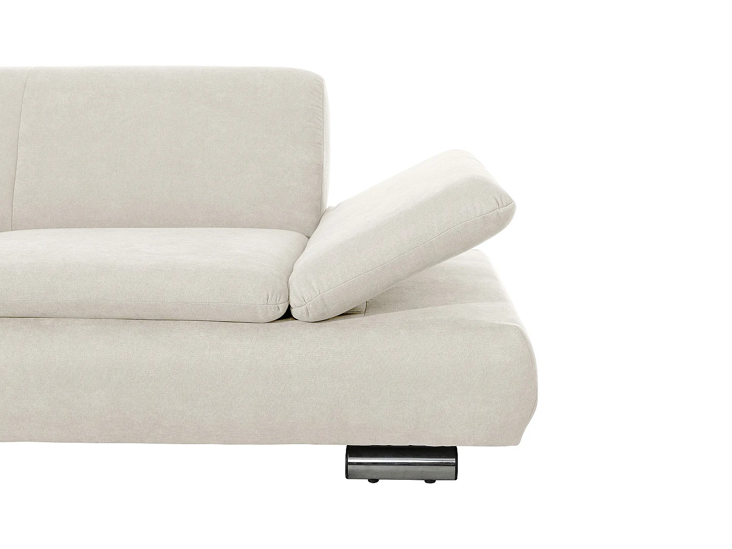 Ecksofa links mit Sofa 2,5-Sitzer rechts - Flachgewebe - beige - Terrence