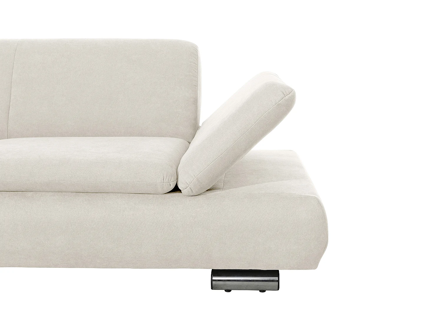 Ecksofa links mit Sofa 2,5-Sitzer rechts - Flachgewebe - beige - Terrence