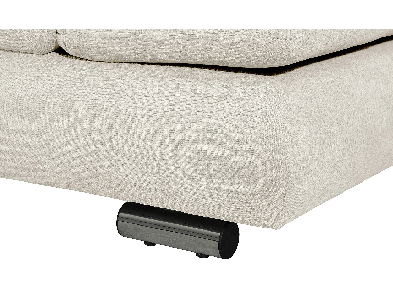 Ecksofa links mit Sofa 2,5-Sitzer rechts - Flachgewebe - beige - Terrence