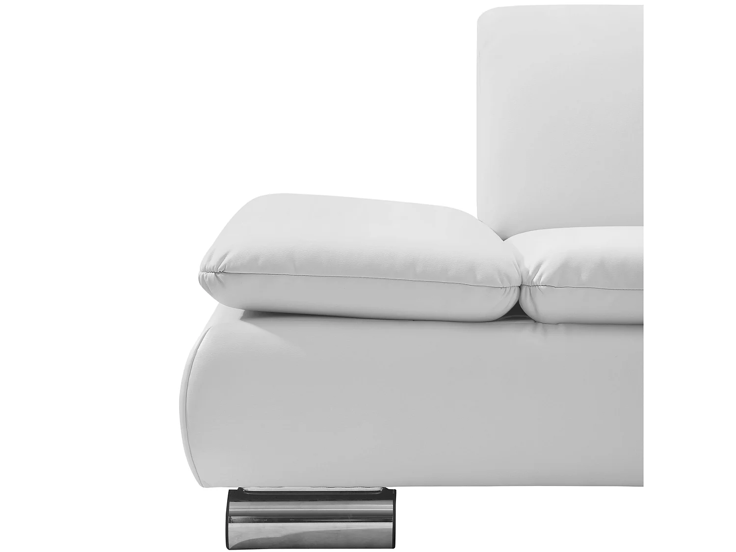 Sofa 2,5-Sitzer links mit Ecksofa rechts - Kunstleder - weiß - Terrence