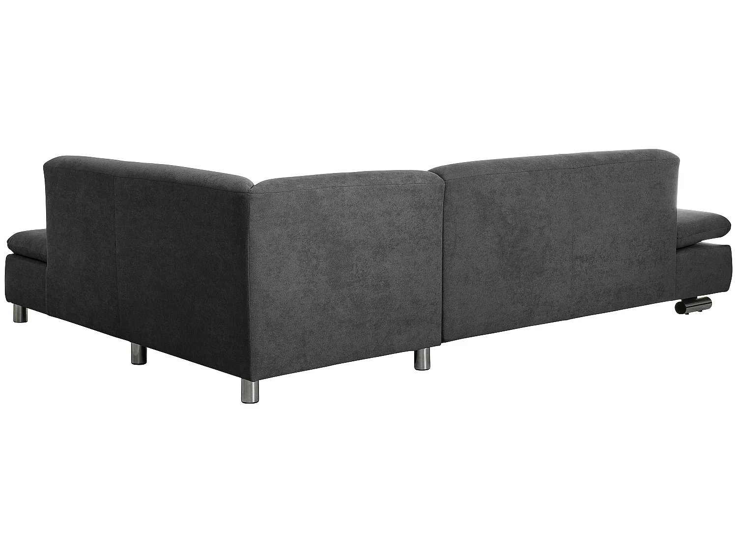 Sofa 2,5-Sitzer links mit Ecksofa rechts - Flachgewebe - anthrazit - Terrence