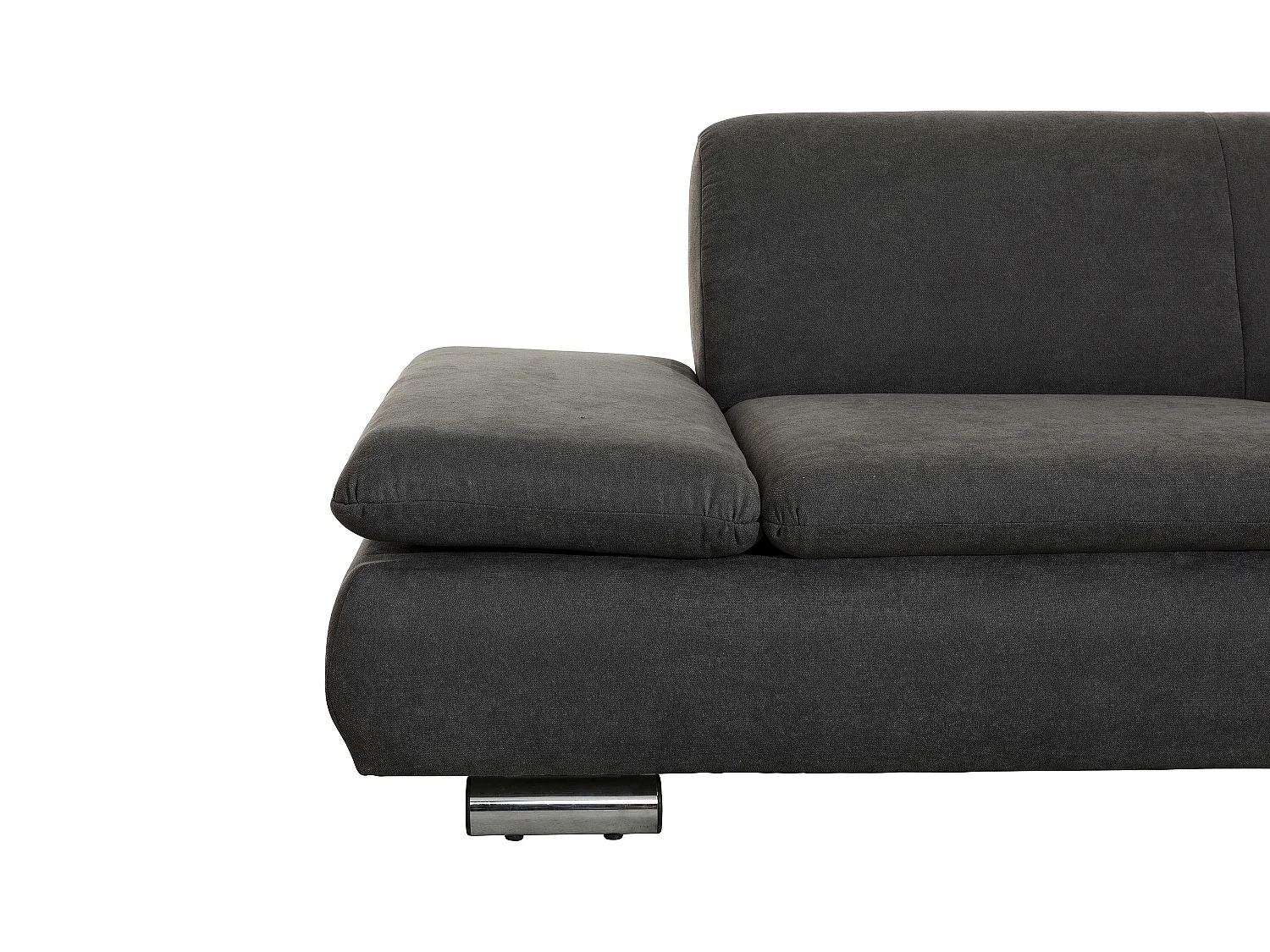 Sofa 2,5-Sitzer links mit Ecksofa rechts - Flachgewebe - anthrazit - Terrence