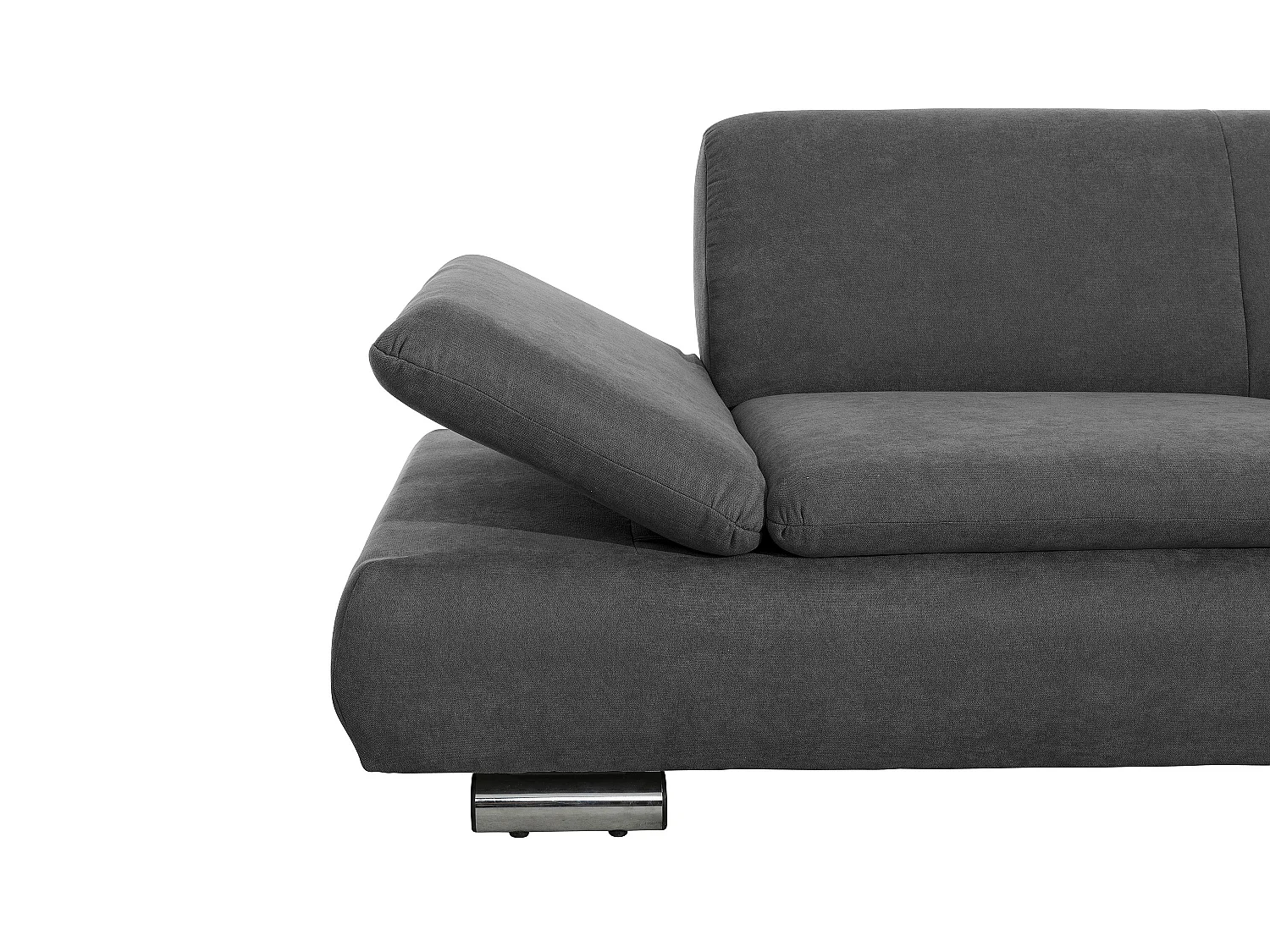 Sofa 2,5-Sitzer links mit Ecksofa rechts - Flachgewebe - anthrazit - Terrence