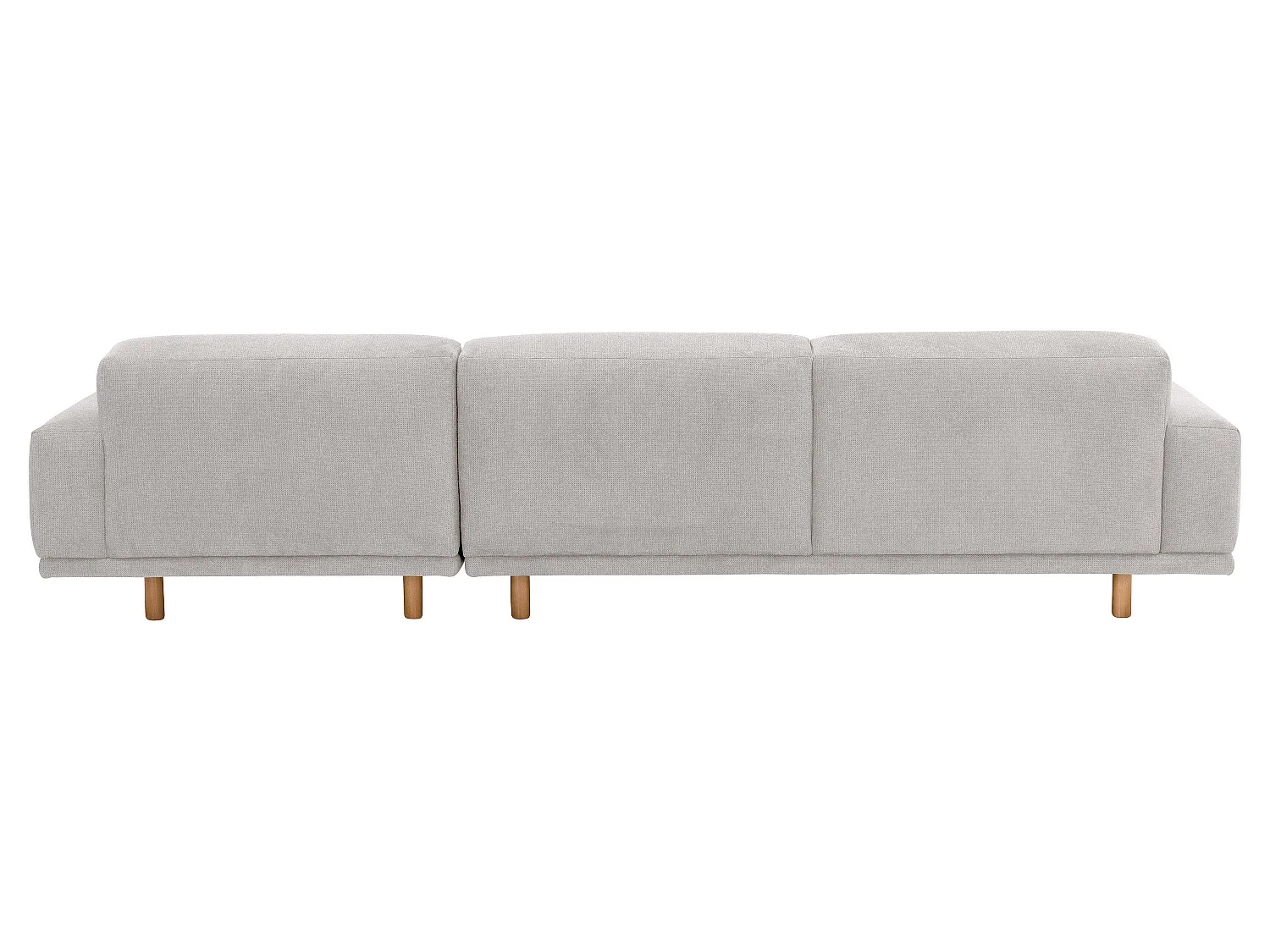 Sofa 2,5-Sitzer links / Longchair rechts - Flachgewebe - silber - Penelope