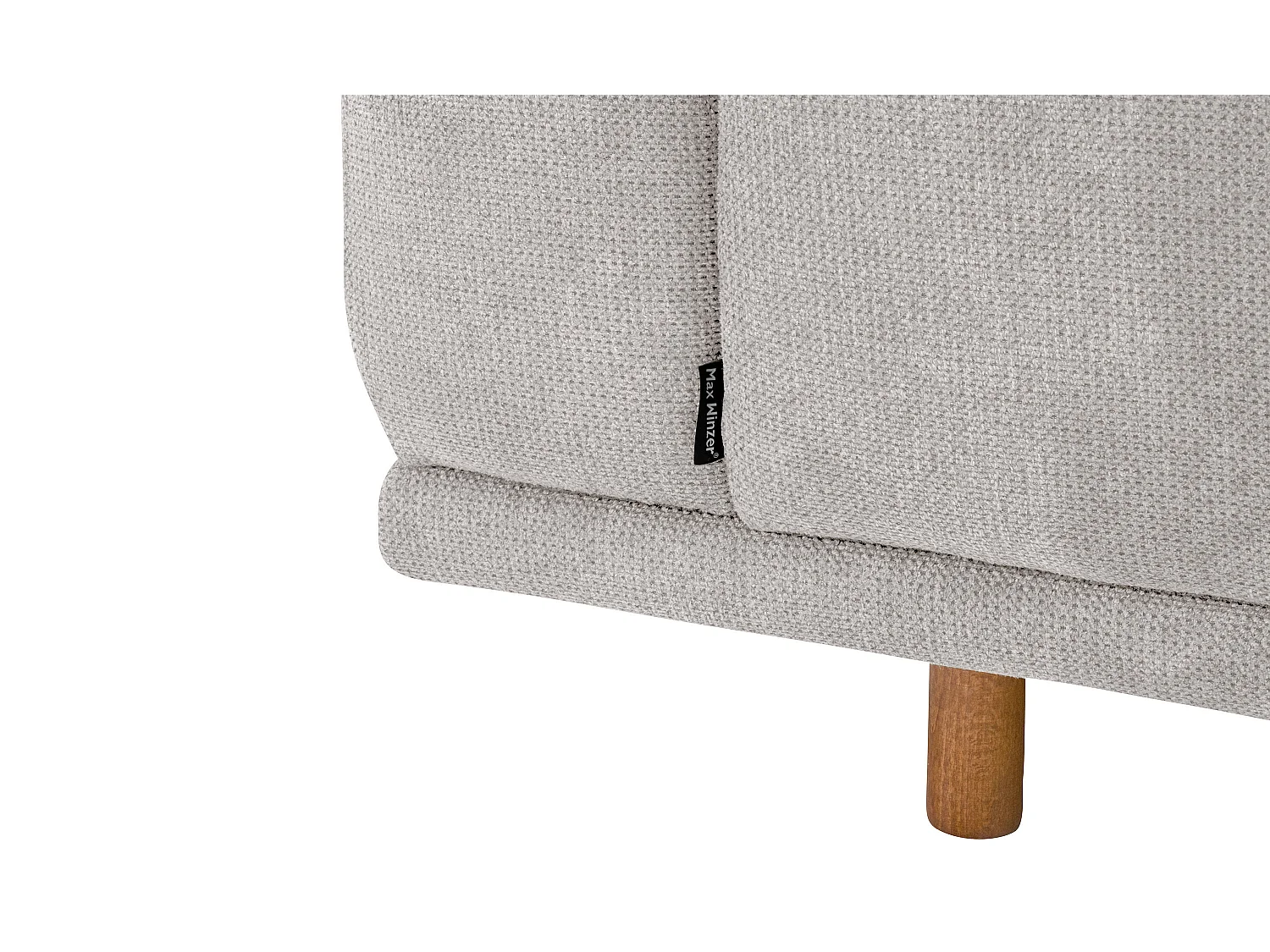 Sofa 2,5-Sitzer links / Longchair rechts - Flachgewebe - silber - Penelope