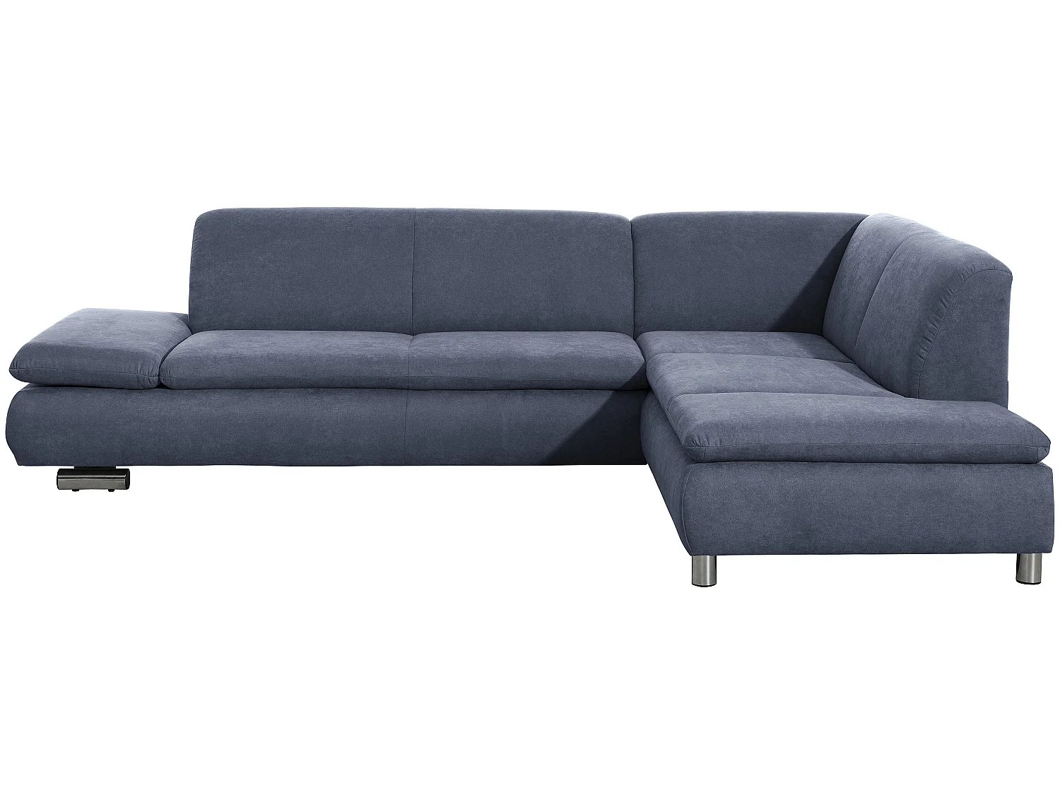 Sofa 2,5-Sitzer links mit Ecksofa rechts - Flachgewebe - blau - Terrence