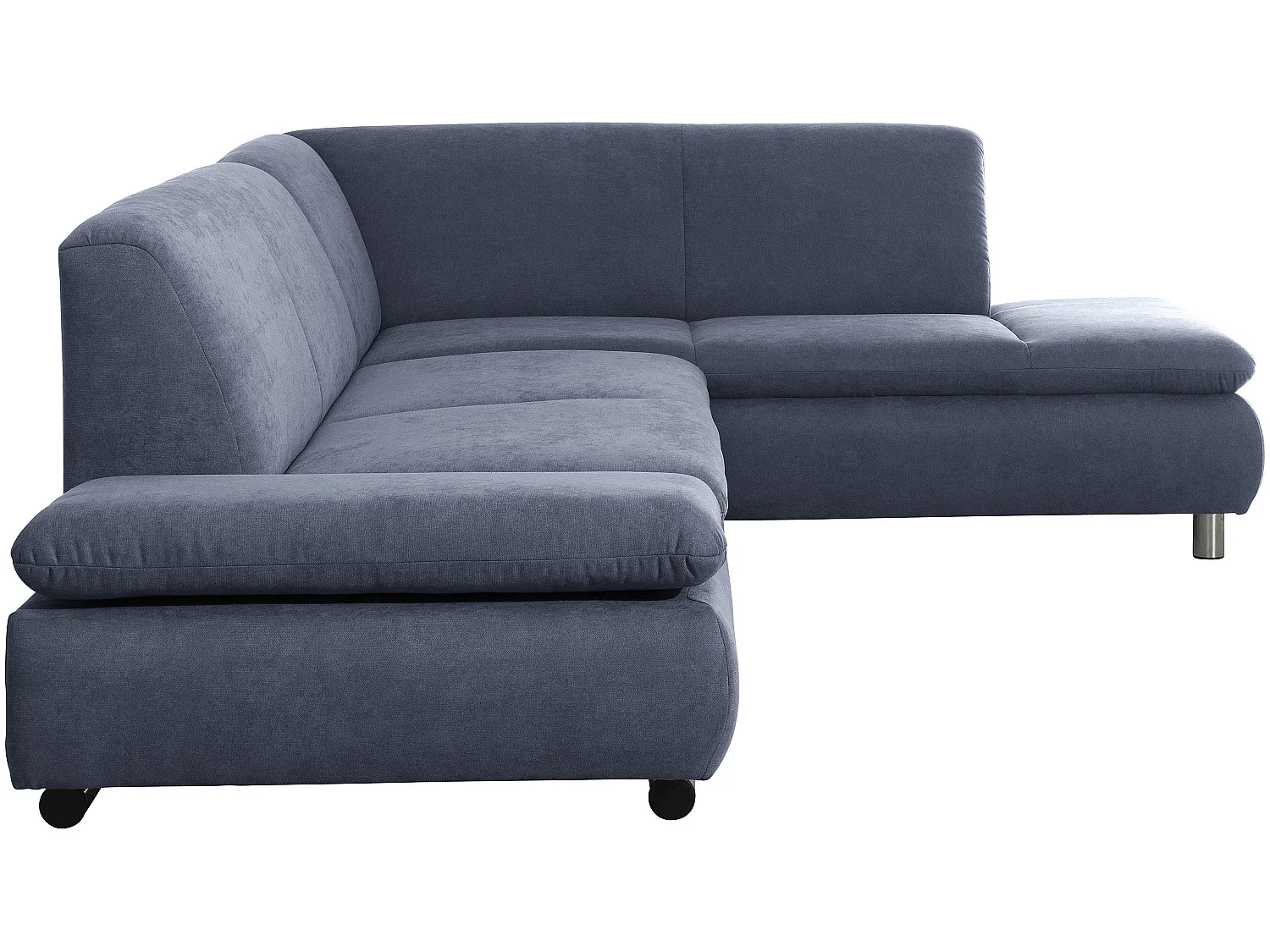 Sofa 2,5-Sitzer links mit Ecksofa rechts - Flachgewebe - blau - Terrence