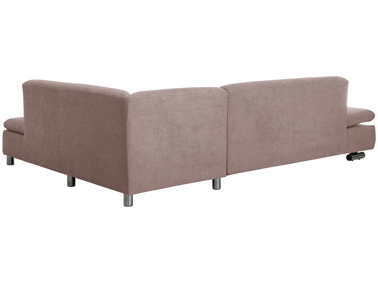 Sofa 2,5-Sitzer links mit Ecksofa rechts - Flachgewebe - rosé - Terrence