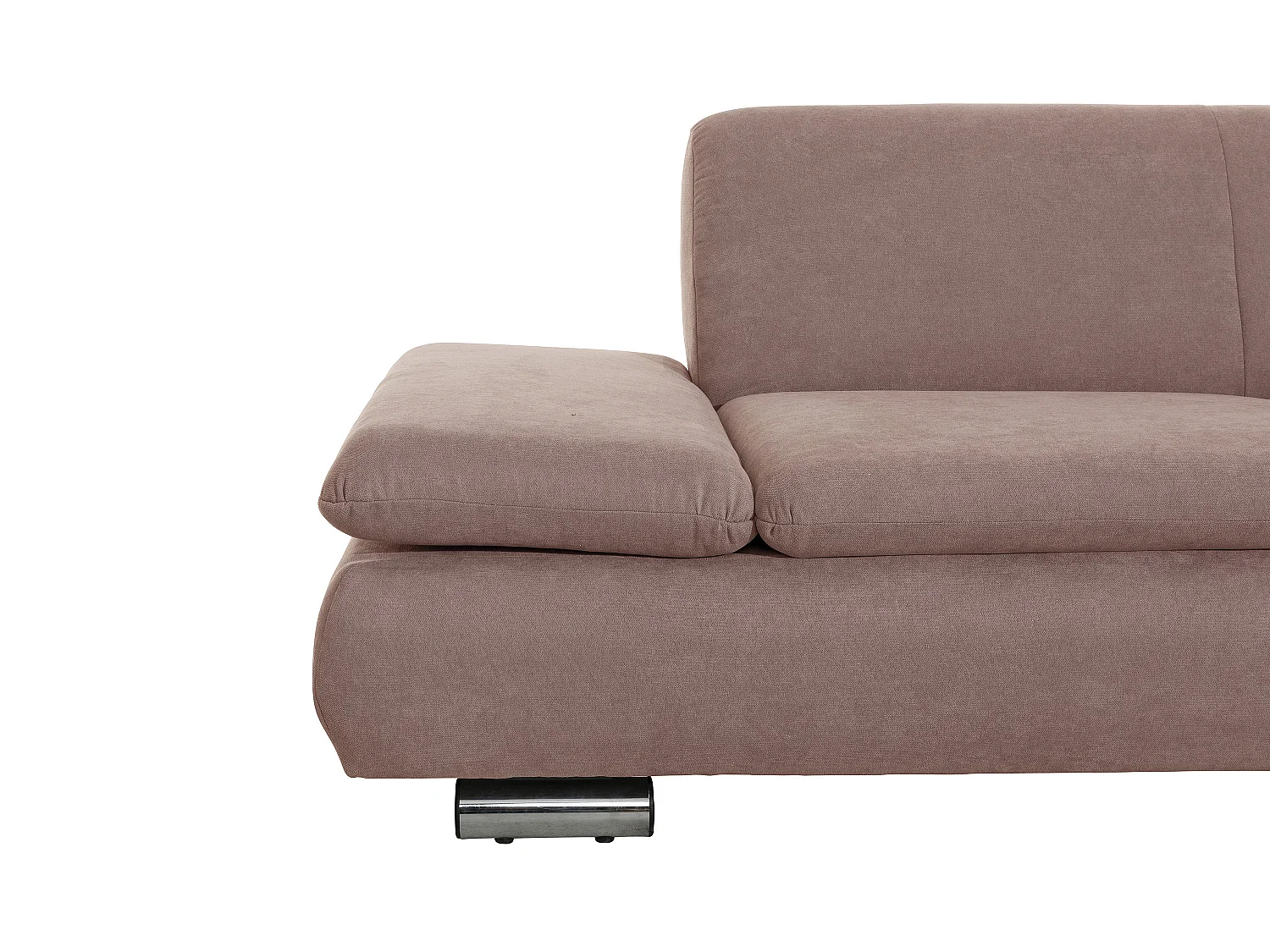 Sofa 2,5-Sitzer links mit Ecksofa rechts - Flachgewebe - rosé - Terrence