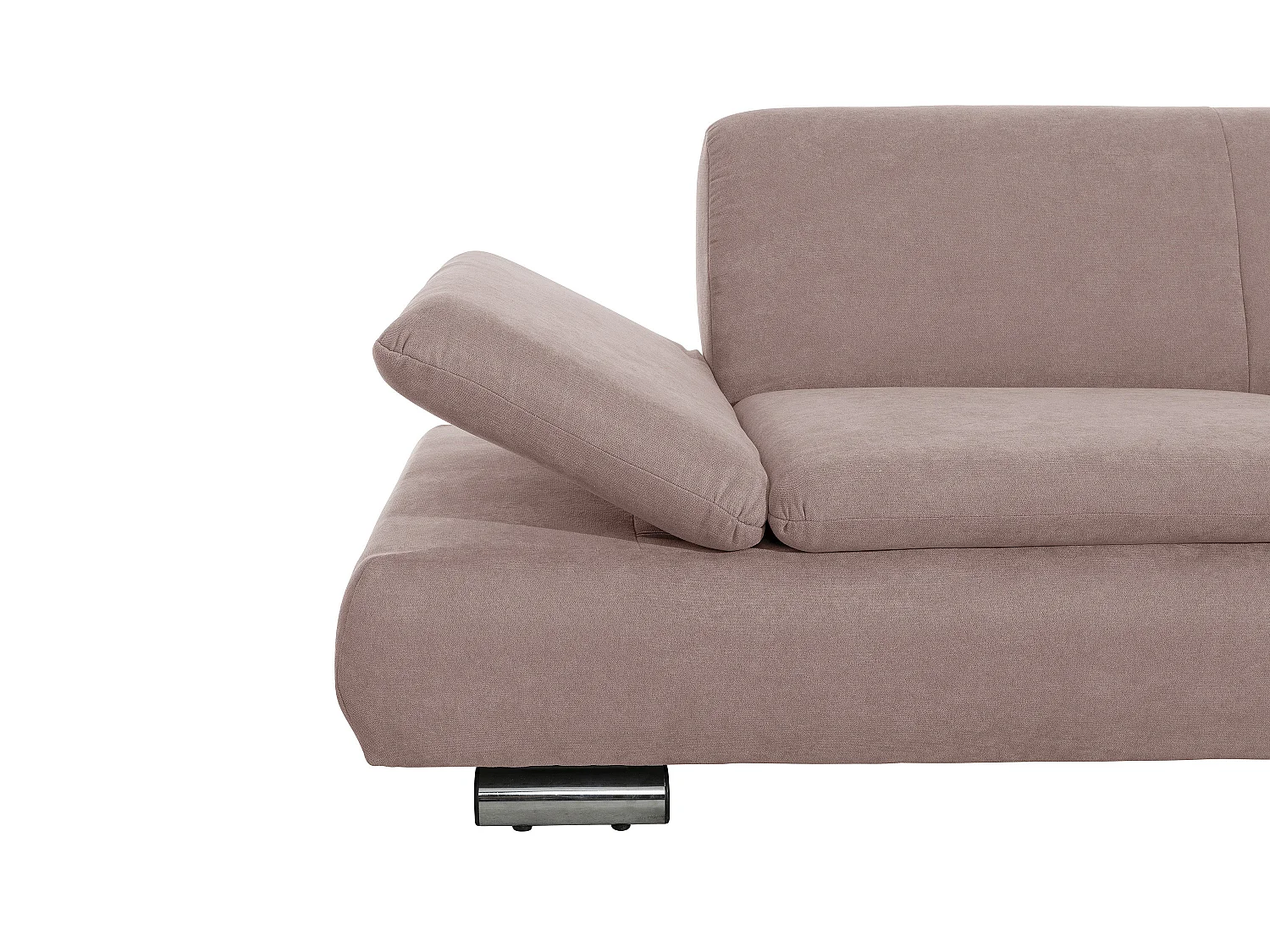 Sofa 2,5-Sitzer links mit Ecksofa rechts - Flachgewebe - rosé - Terrence