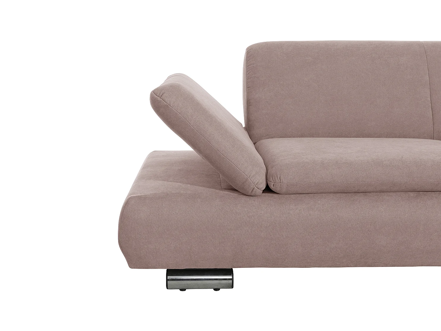Sofa 2,5-Sitzer links mit Ecksofa rechts - Flachgewebe - rosé - Terrence