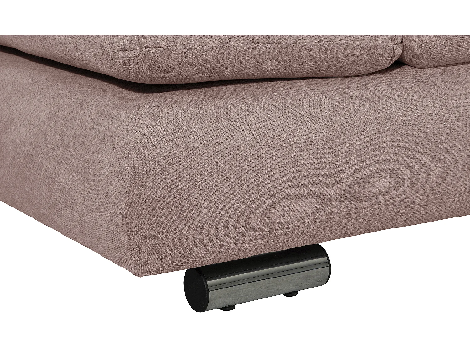 Sofa 2,5-Sitzer links mit Ecksofa rechts - Flachgewebe - rosé - Terrence