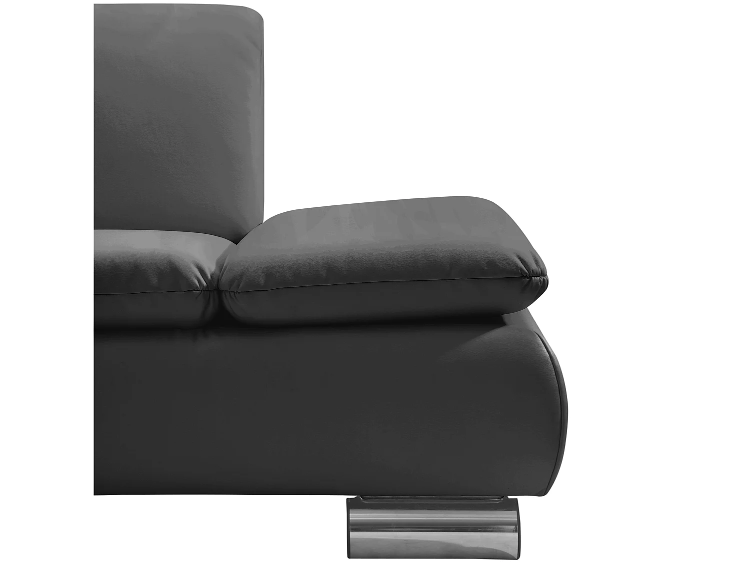 Ecksofa links mit Sofa 2,5-Sitzer rechts - Kunstleder - schwarz - Terrence