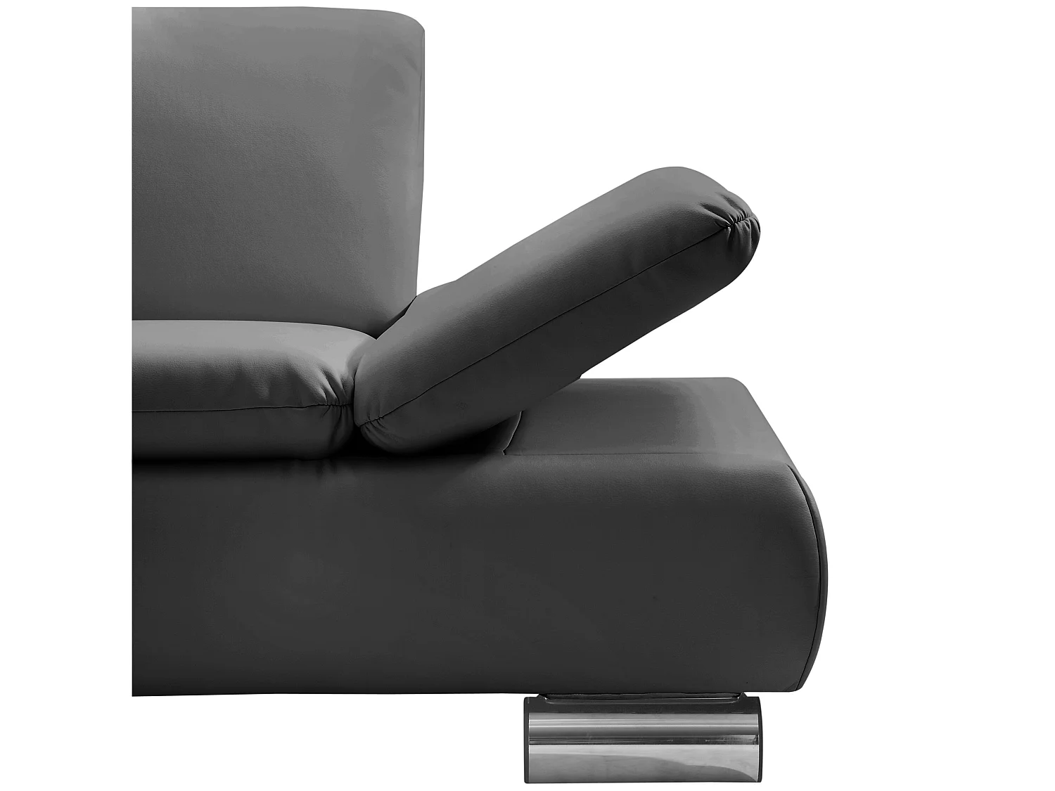 Ecksofa links mit Sofa 2,5-Sitzer rechts - Kunstleder - schwarz - Terrence