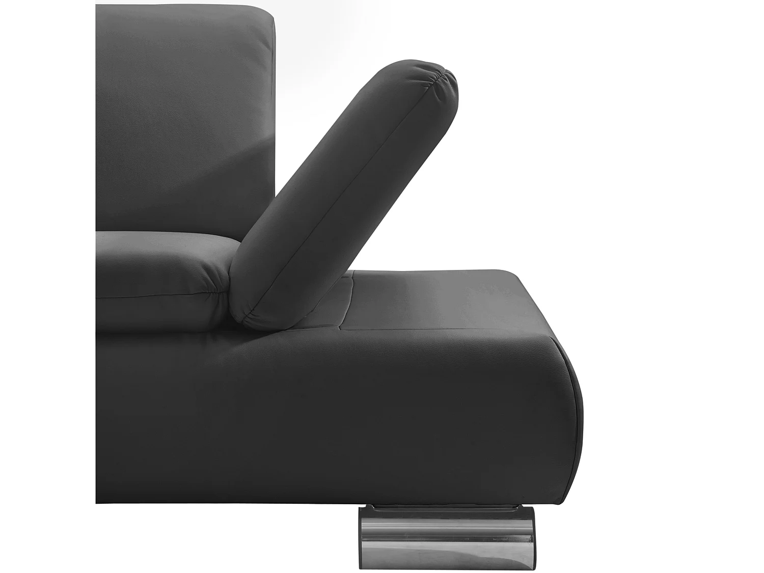 Ecksofa links mit Sofa 2,5-Sitzer rechts - Kunstleder - schwarz - Terrence