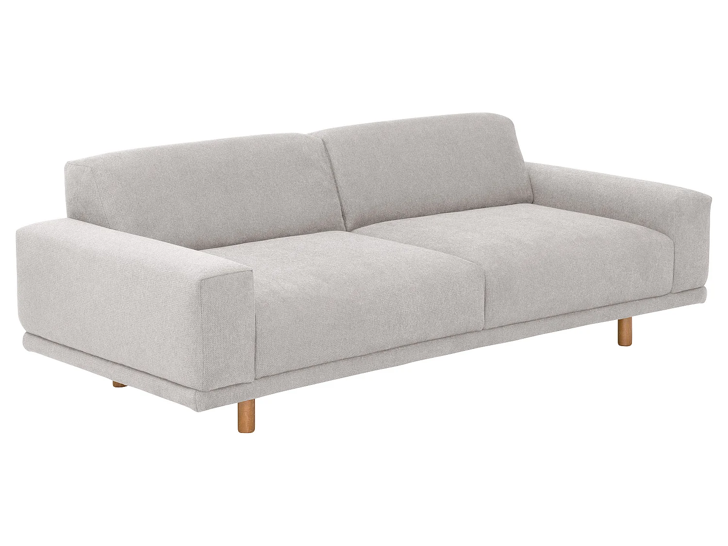 Sofa 2,5-Sitzer - Flachgewebe - silber - Penelope