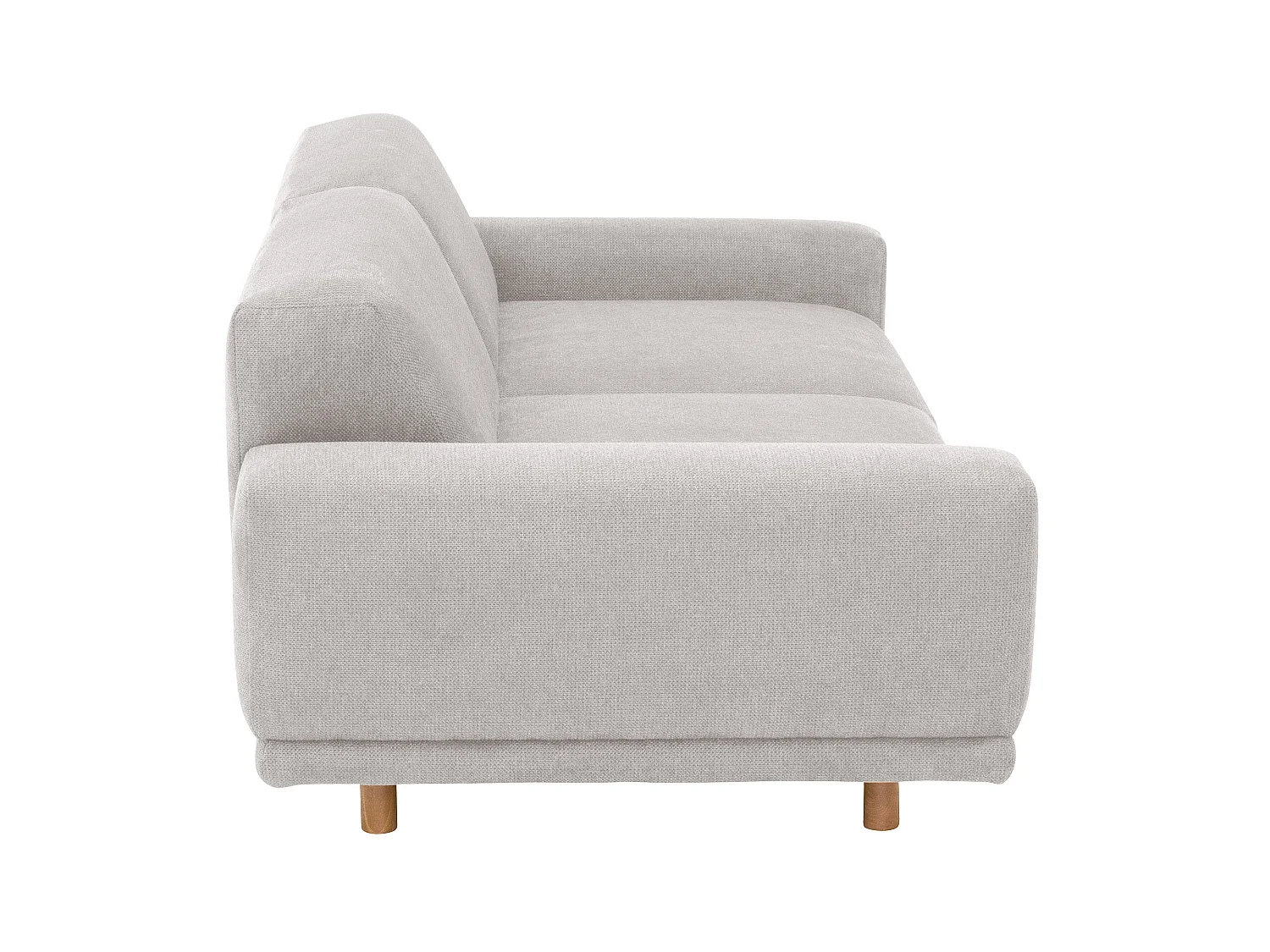 Sofa 2,5-Sitzer - Flachgewebe - silber - Penelope