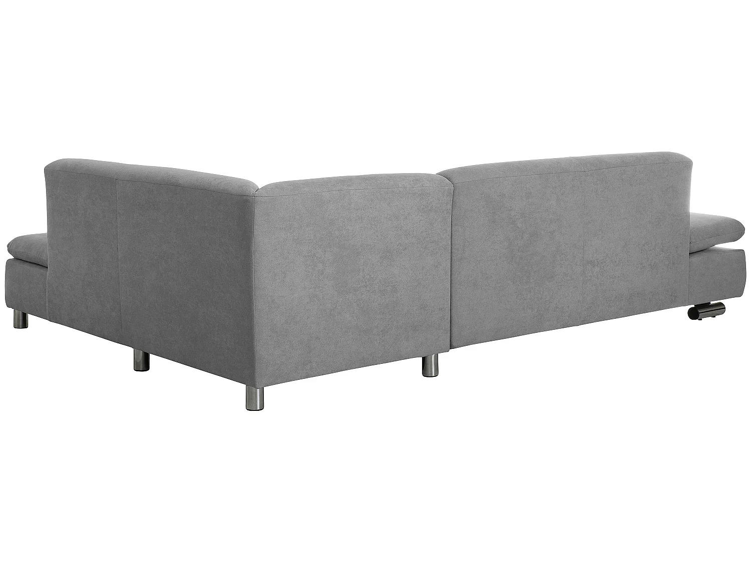 Sofa 2,5-Sitzer links mit Ecksofa rechts - Flachgewebe - hellgrau - Terrence