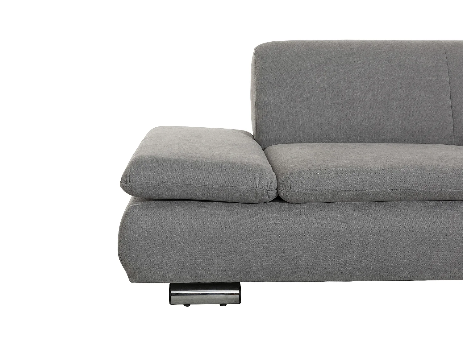 Sofa 2,5-Sitzer links mit Ecksofa rechts - Flachgewebe - hellgrau - Terrence