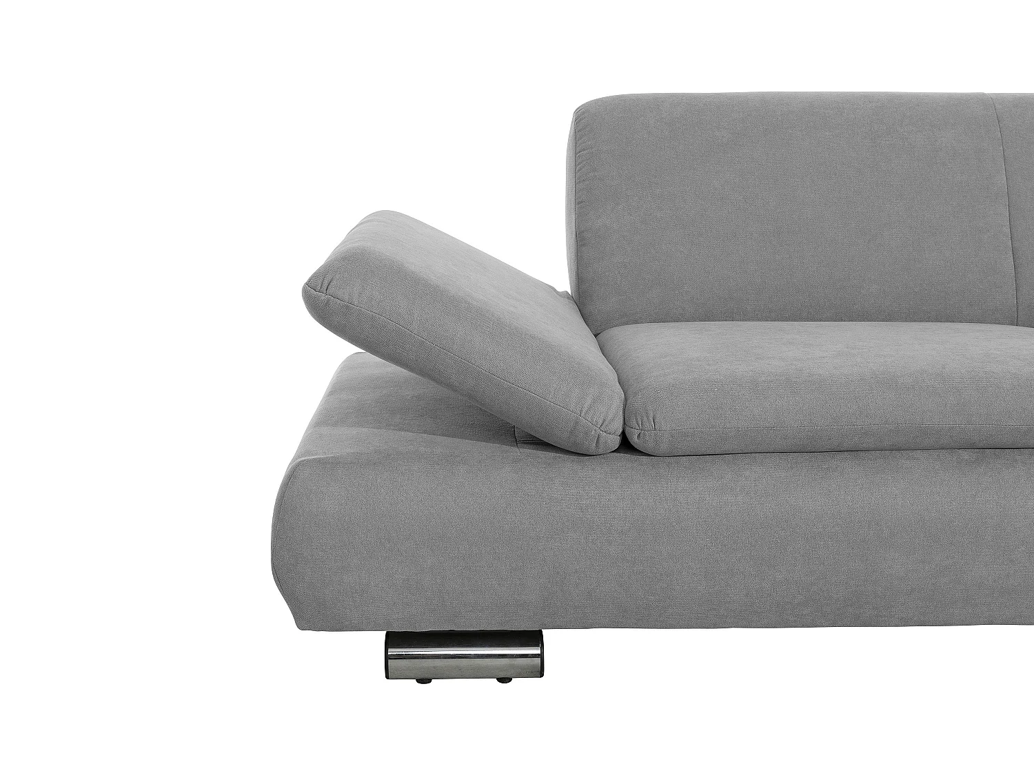 Sofa 2,5-Sitzer links mit Ecksofa rechts - Flachgewebe - hellgrau - Terrence