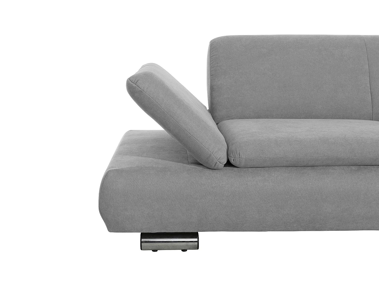 Sofa 2,5-Sitzer links mit Ecksofa rechts - Flachgewebe - hellgrau - Terrence
