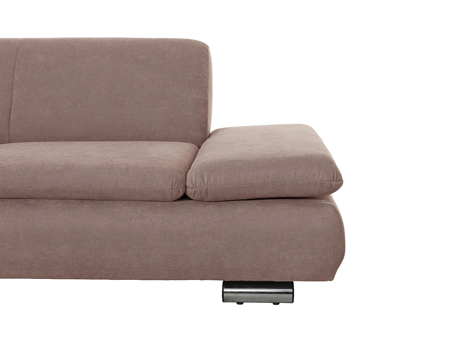 Ecksofa links mit Sofa 2,5-Sitzer rechts - Flachgewebe - rosé - Terrence