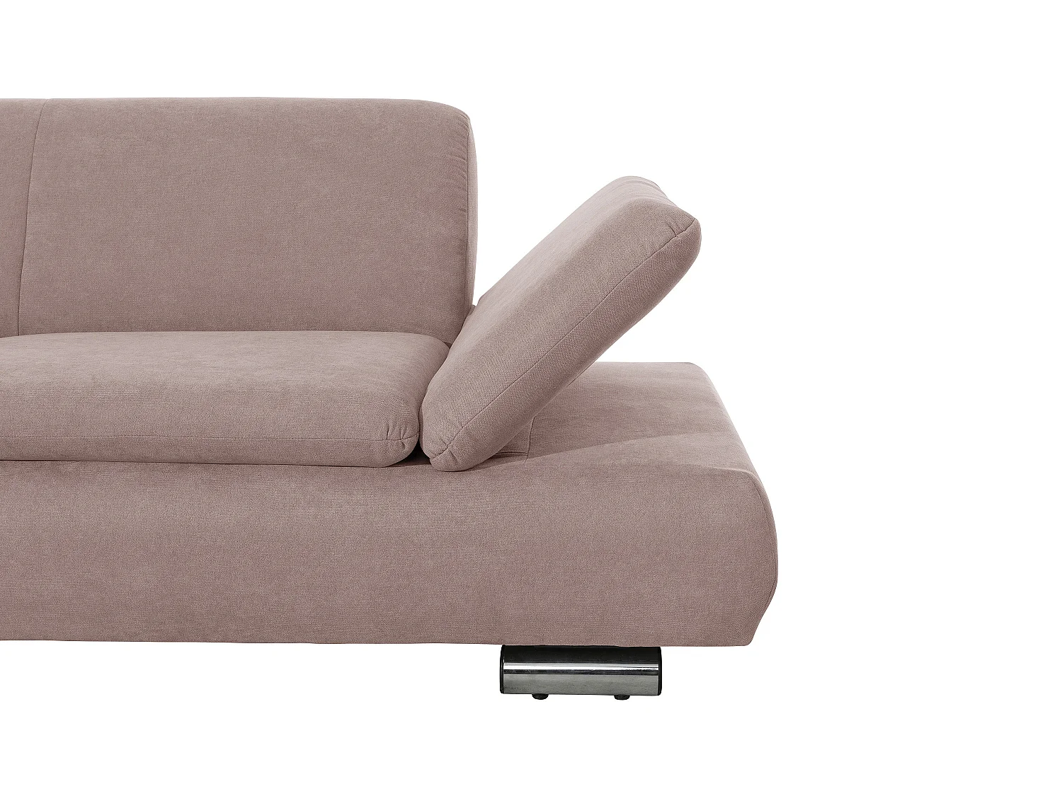 Ecksofa links mit Sofa 2,5-Sitzer rechts - Flachgewebe - rosé - Terrence