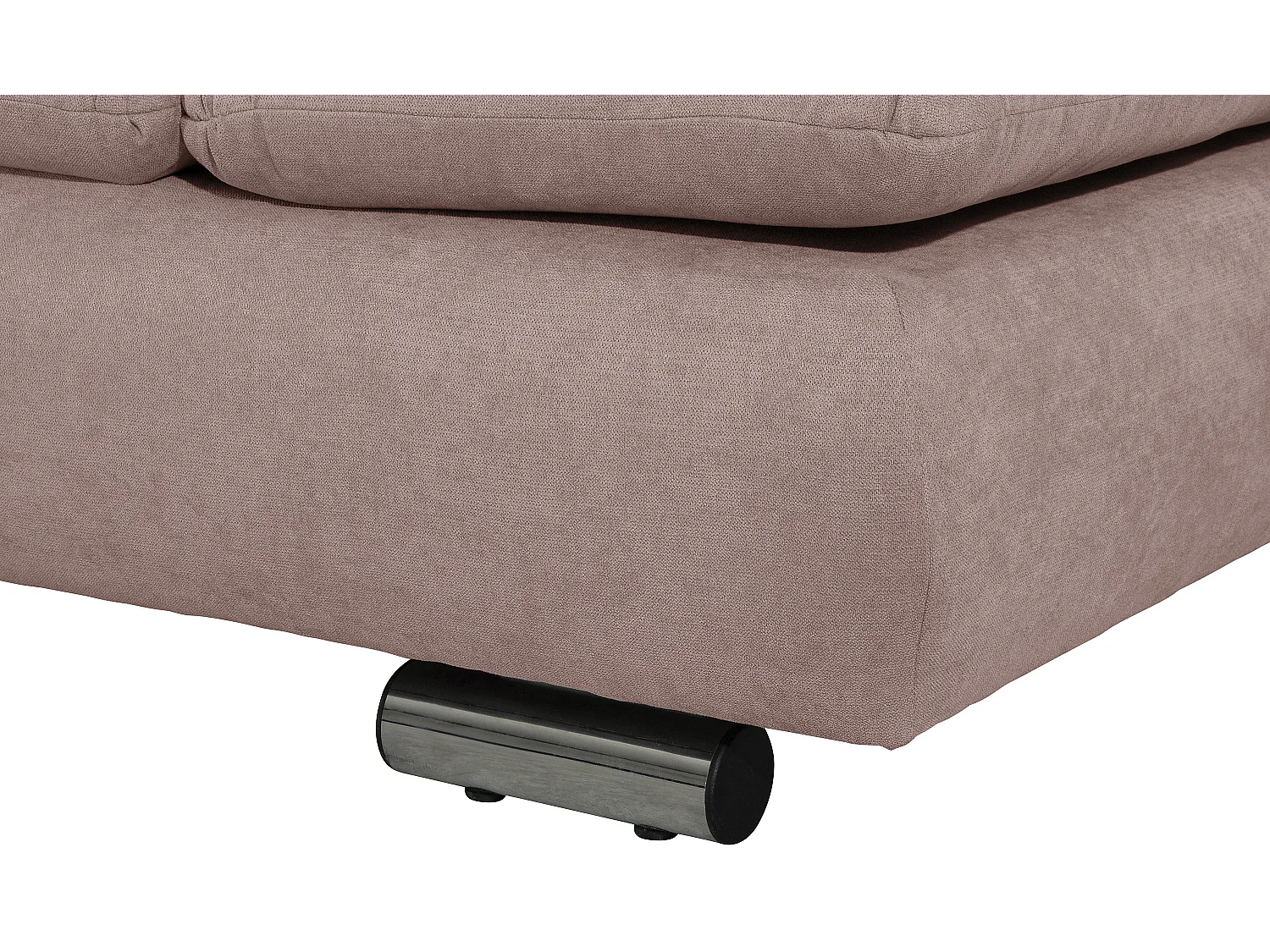 Ecksofa links mit Sofa 2,5-Sitzer rechts - Flachgewebe - rosé - Terrence
