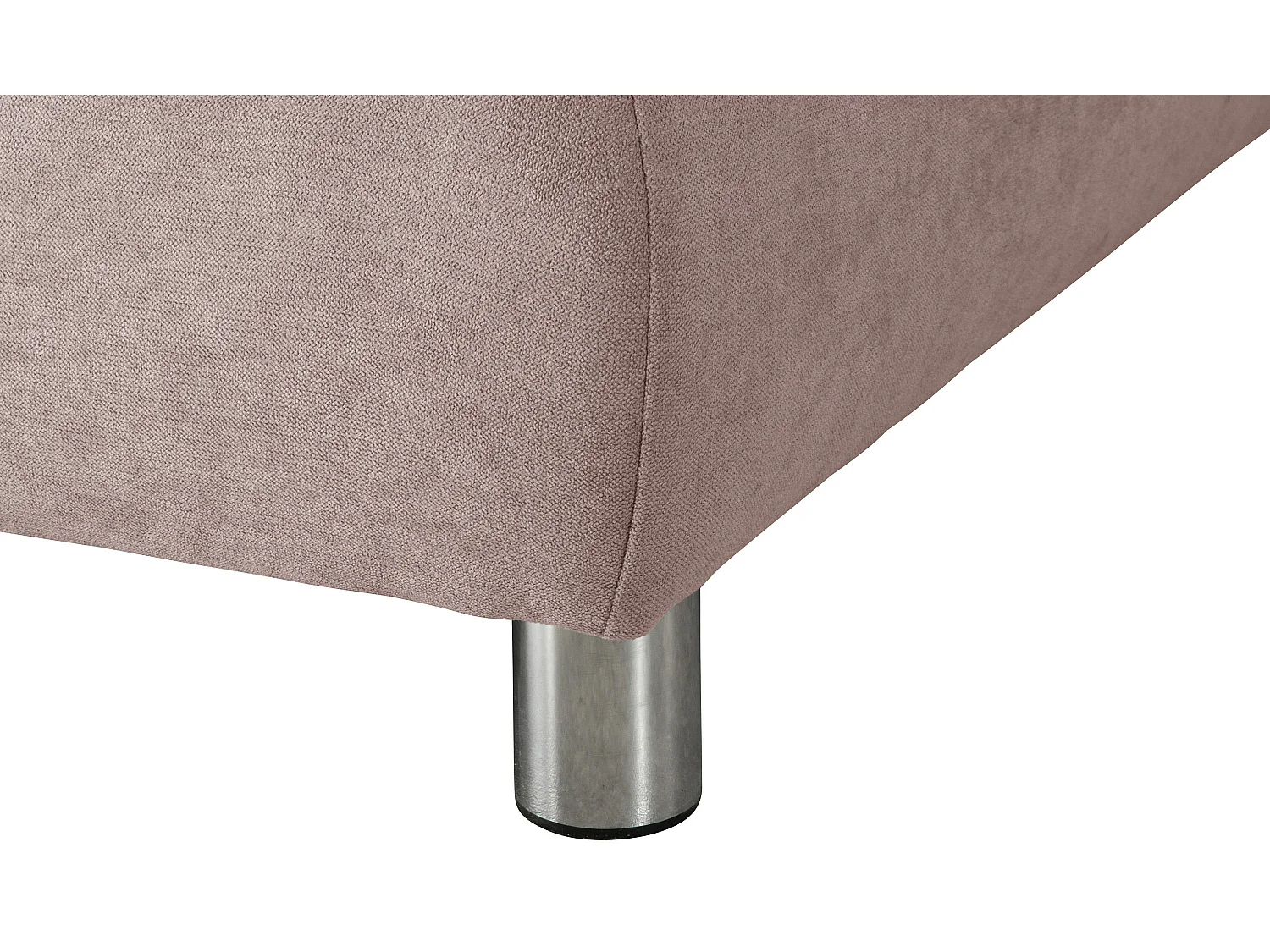 Ecksofa links mit Sofa 2,5-Sitzer rechts - Flachgewebe - rosé - Terrence