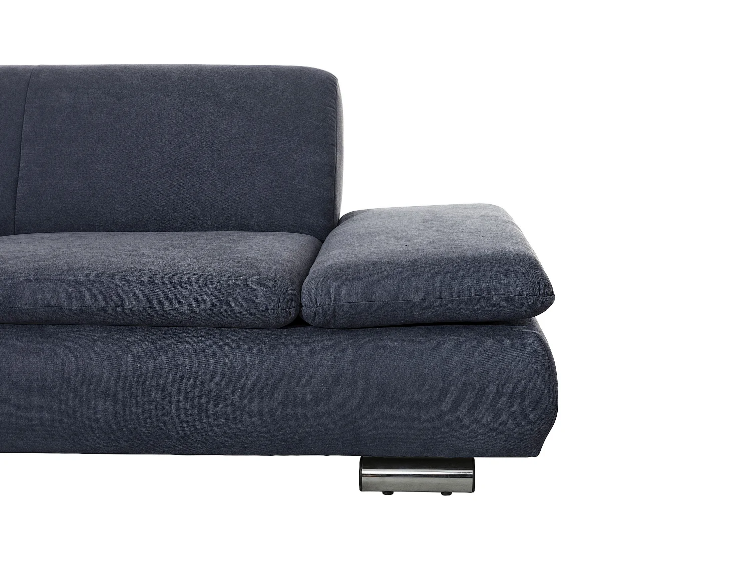 Ecksofa links mit Sofa 2,5-Sitzer rechts - Flachgewebe - blau - Terrence