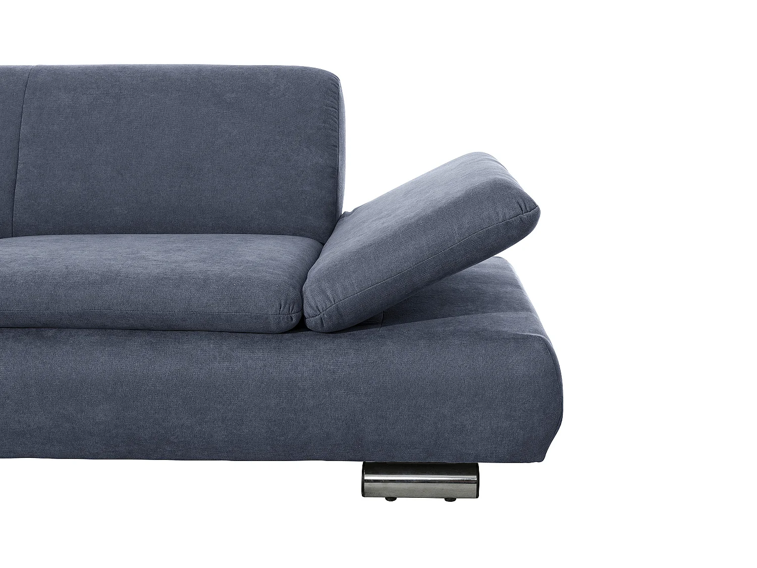 Ecksofa links mit Sofa 2,5-Sitzer rechts - Flachgewebe - blau - Terrence