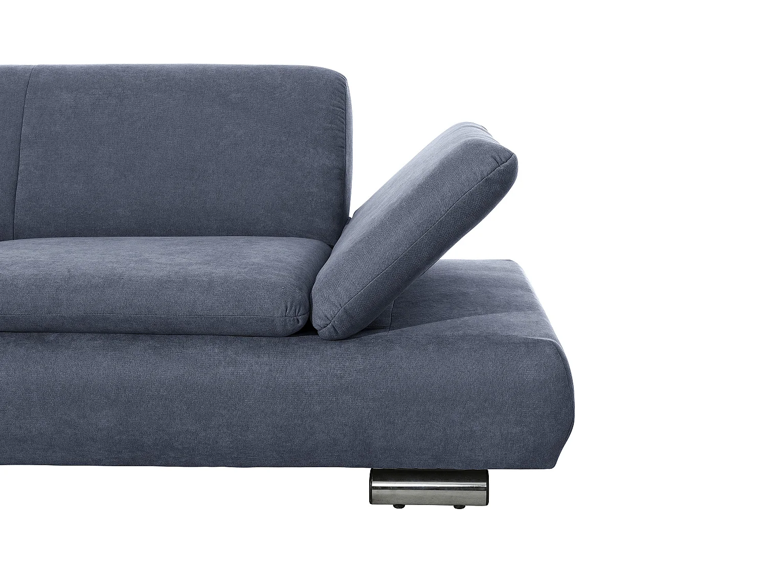 Ecksofa links mit Sofa 2,5-Sitzer rechts - Flachgewebe - blau - Terrence