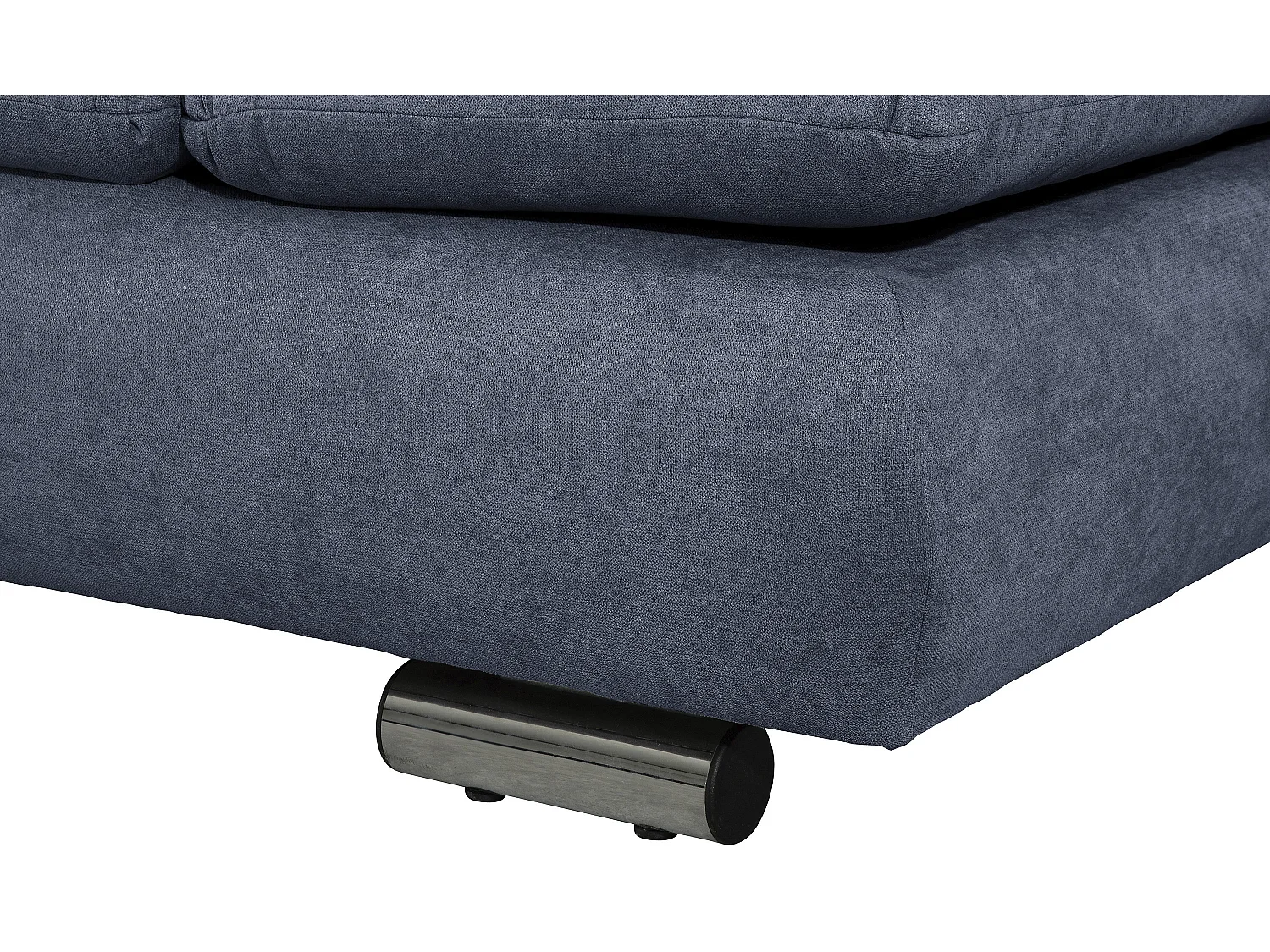 Ecksofa links mit Sofa 2,5-Sitzer rechts - Flachgewebe - blau - Terrence