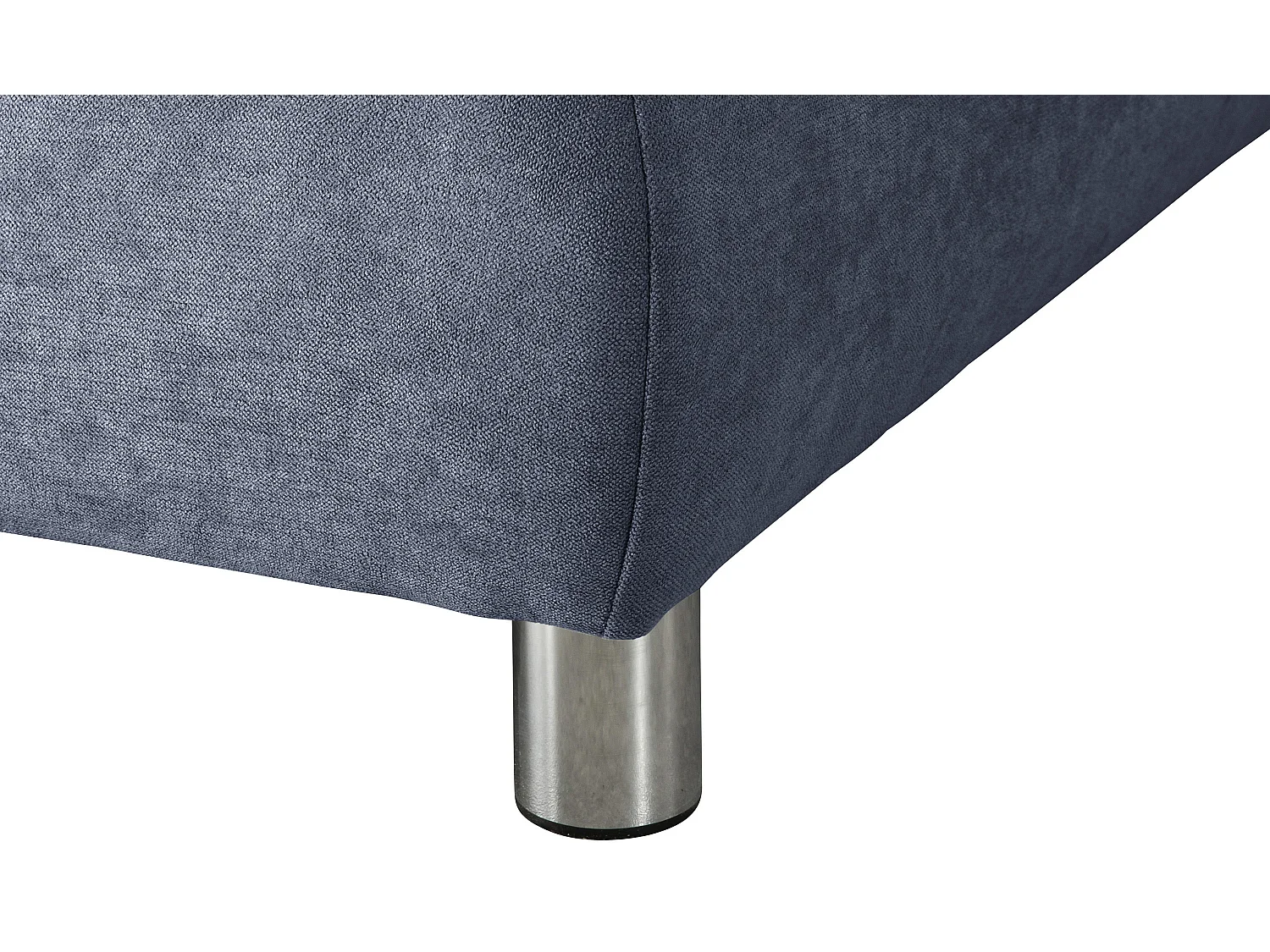 Ecksofa links mit Sofa 2,5-Sitzer rechts - Flachgewebe - blau - Terrence