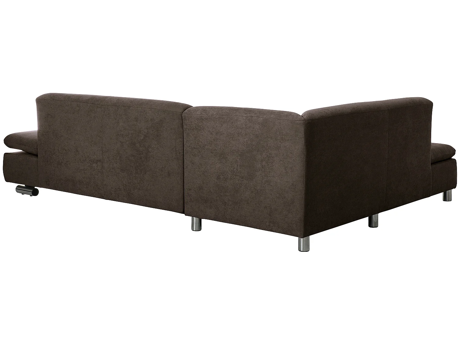 Ecksofa links mit Sofa 2,5-Sitzer rechts - Flachgewebe - schoko - Terrence