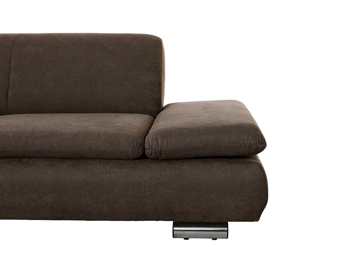 Ecksofa links mit Sofa 2,5-Sitzer rechts - Flachgewebe - schoko - Terrence