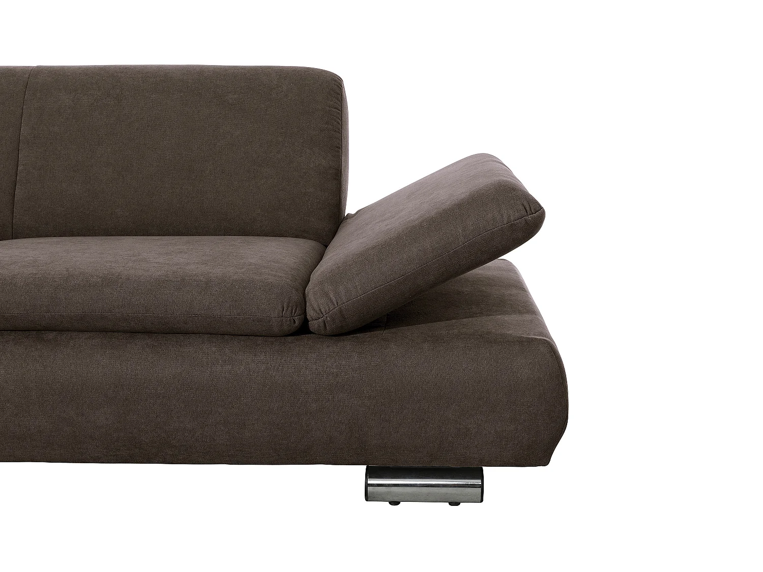 Ecksofa links mit Sofa 2,5-Sitzer rechts - Flachgewebe - schoko - Terrence