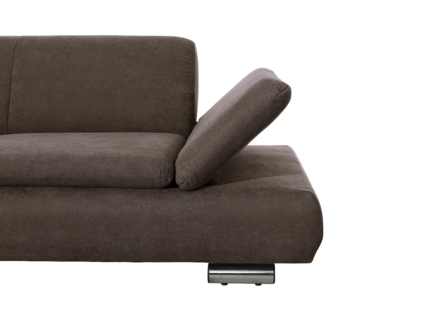 Ecksofa links mit Sofa 2,5-Sitzer rechts - Flachgewebe - schoko - Terrence
