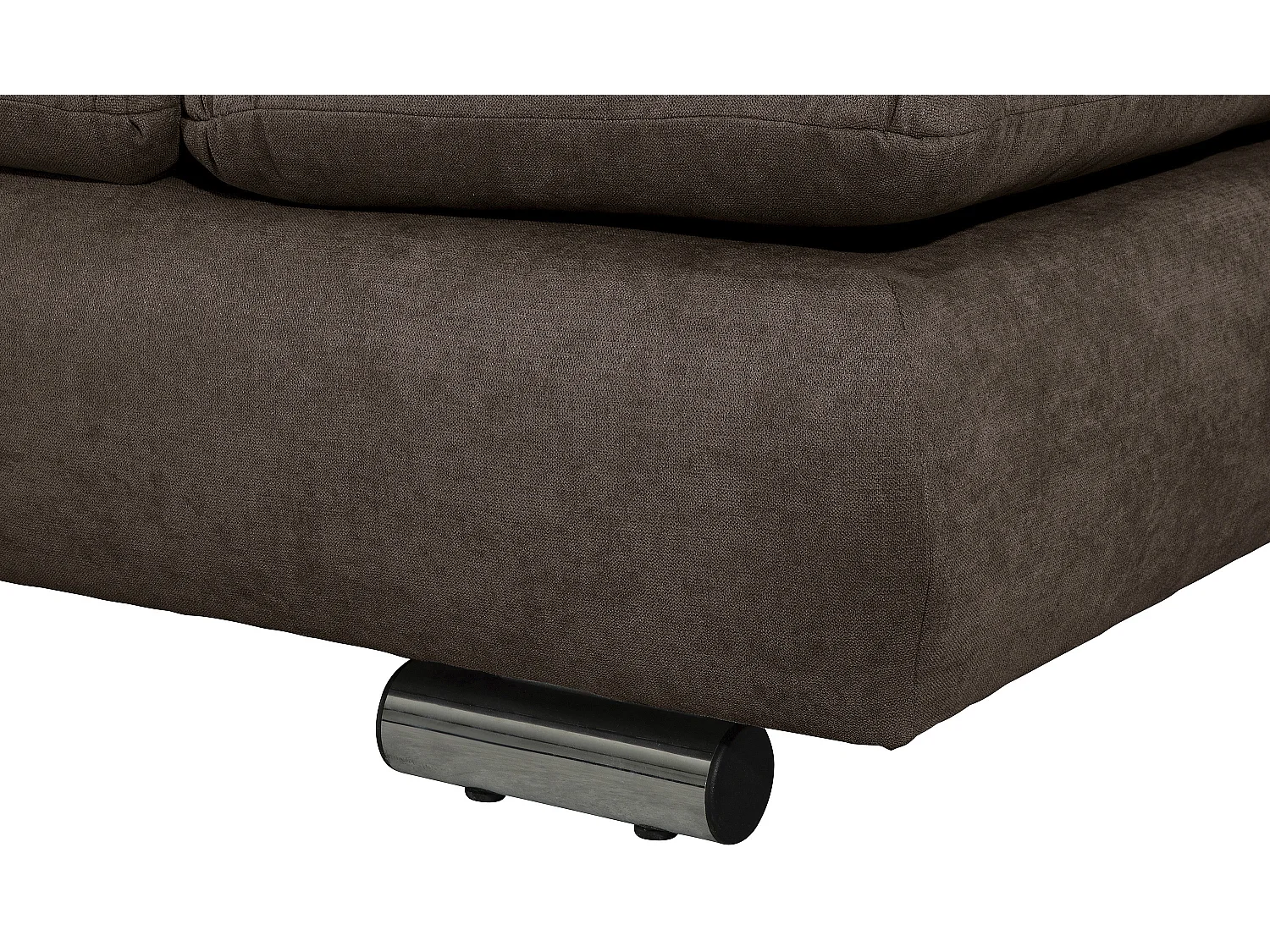 Ecksofa links mit Sofa 2,5-Sitzer rechts - Flachgewebe - schoko - Terrence