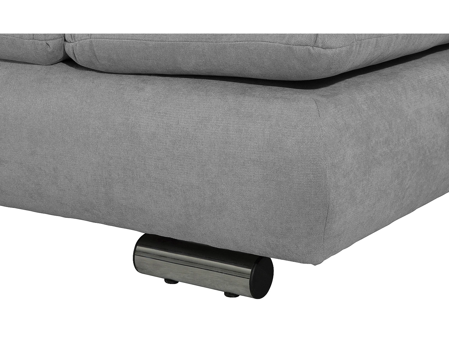 Ecksofa links mit Sofa 2,5-Sitzer rechts - Flachgewebe - hellgrau - Terrence