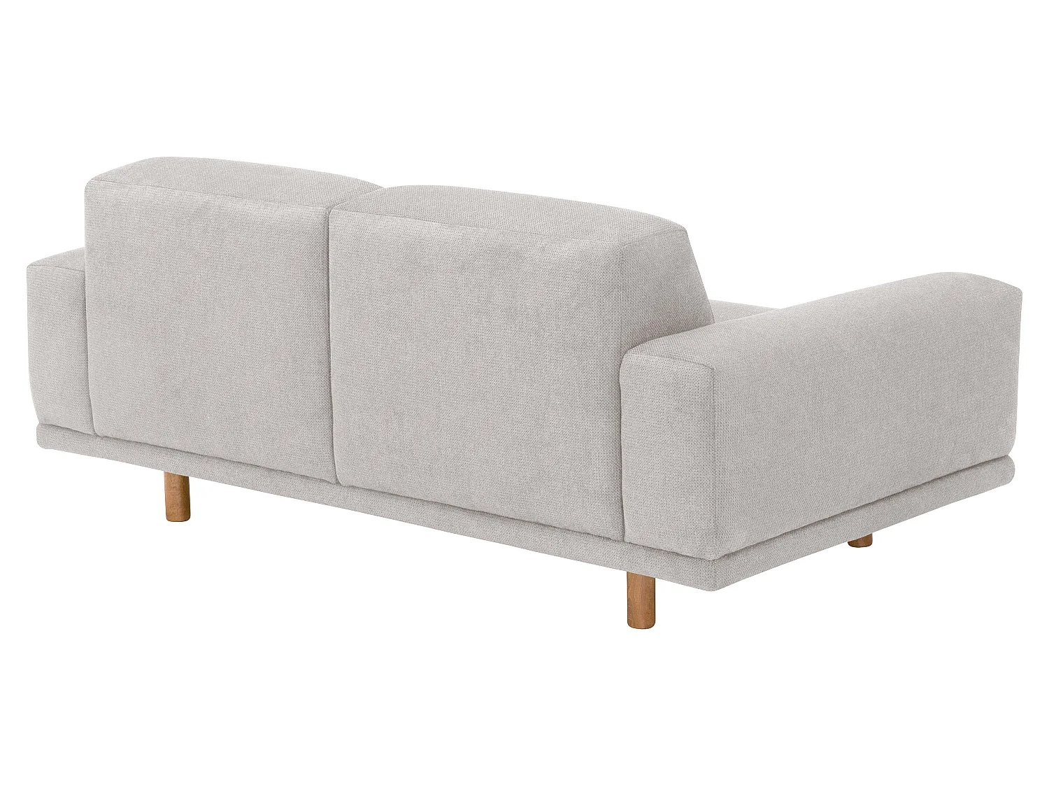 Sofa 2-Sitzer - Flachgewebe - silber - Penelope