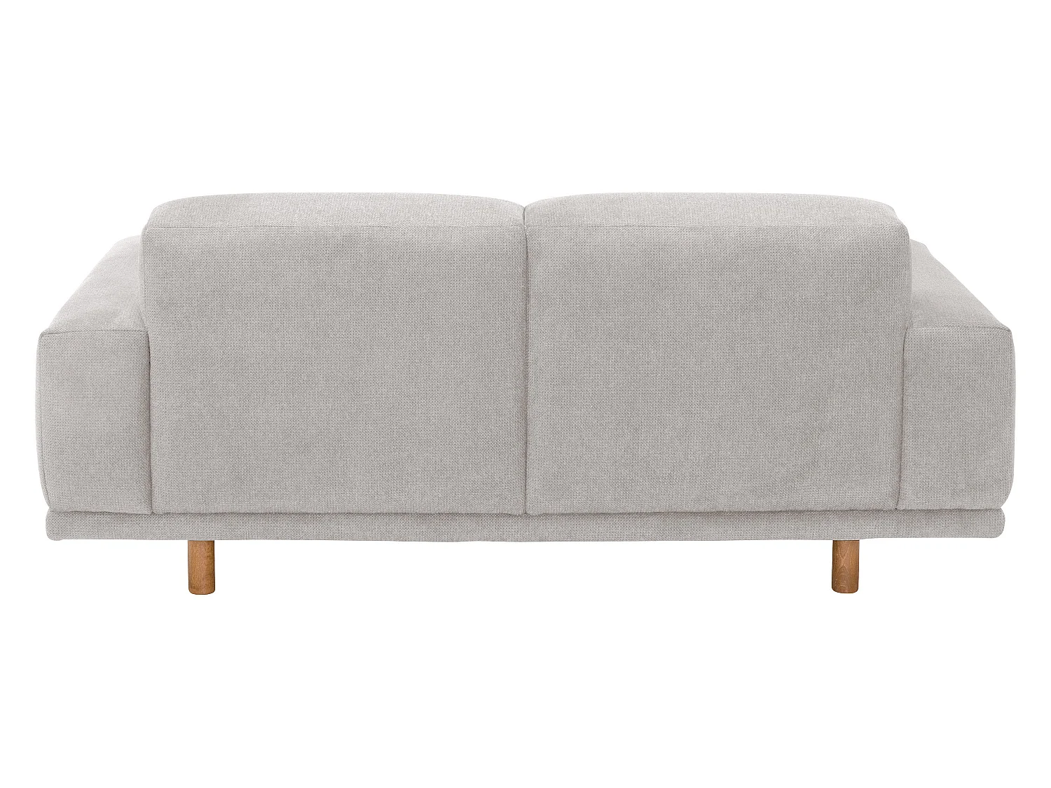 Sofa 2-Sitzer - Flachgewebe - silber - Penelope