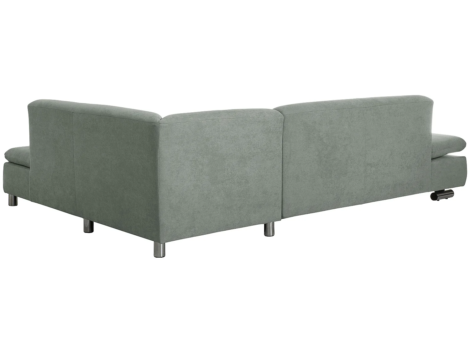 Sofa 2,5-Sitzer links mit Ecksofa rechts - Flachgewebe - hellgrün - Terrence