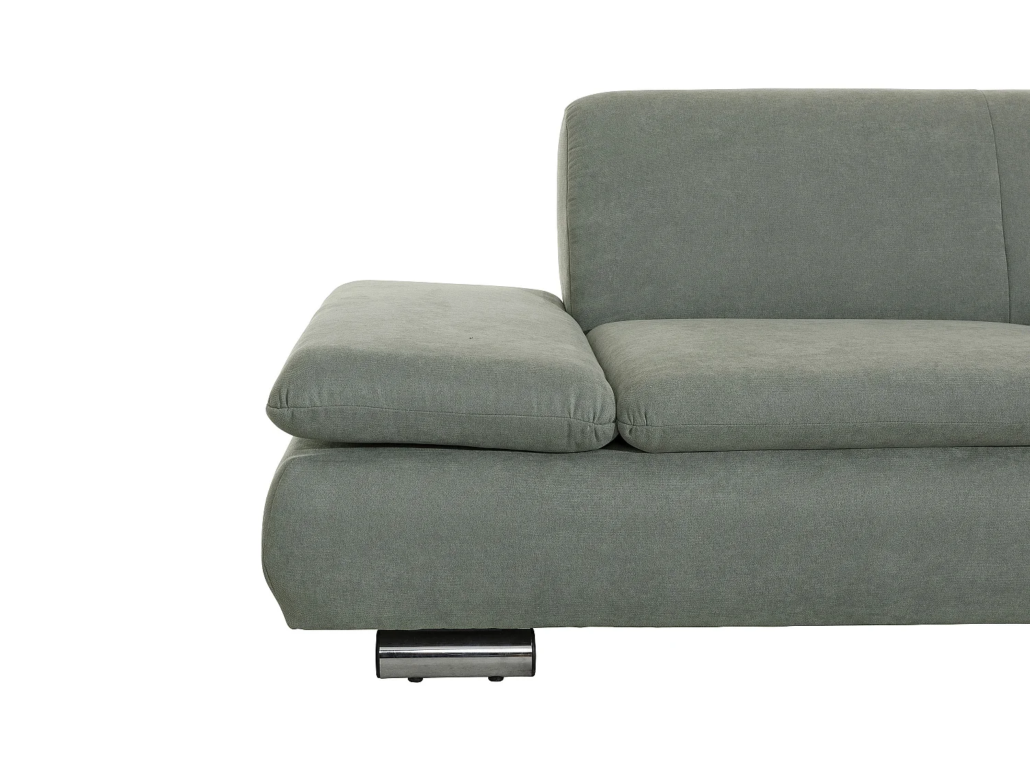Sofa 2,5-Sitzer links mit Ecksofa rechts - Flachgewebe - hellgrün - Terrence