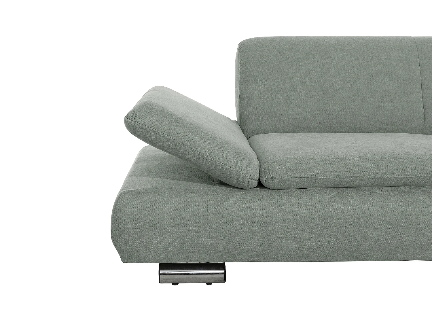 Sofa 2,5-Sitzer links mit Ecksofa rechts - Flachgewebe - hellgrün - Terrence