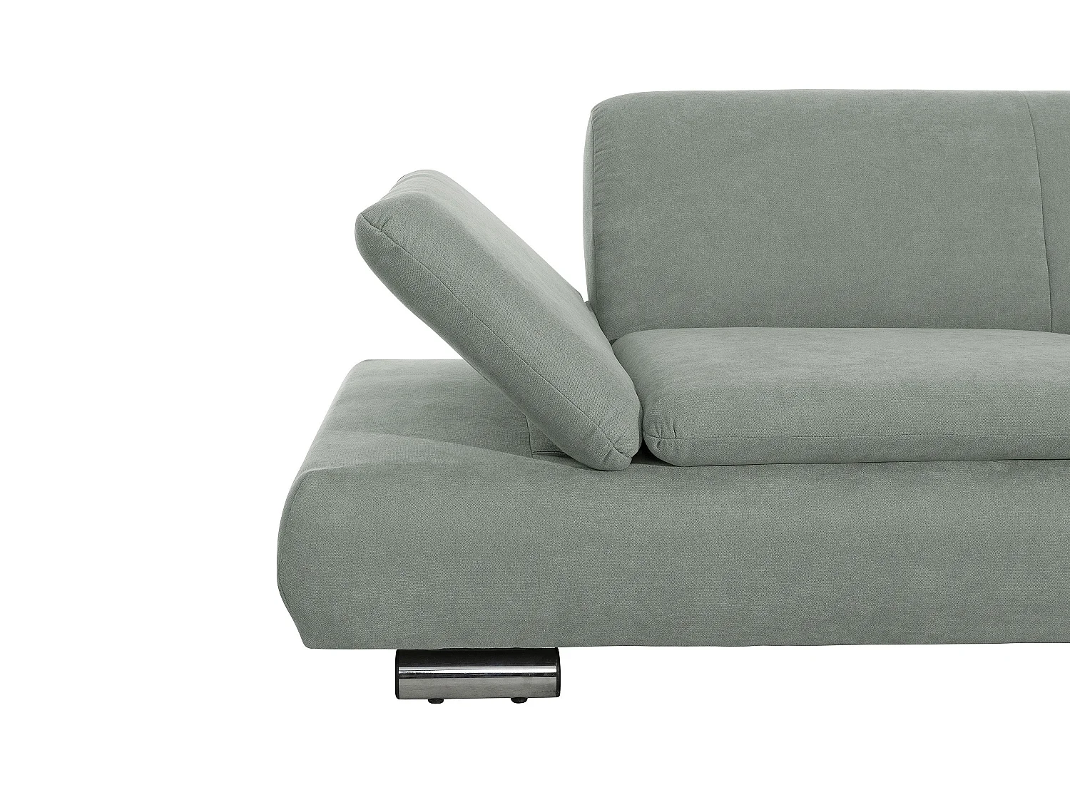 Sofa 2,5-Sitzer links mit Ecksofa rechts - Flachgewebe - hellgrün - Terrence
