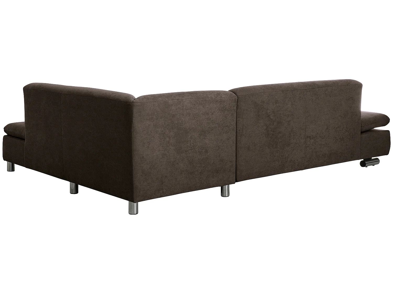 Sofa 2,5-Sitzer links mit Ecksofa rechts - Flachgewebe - schoko - Terrence