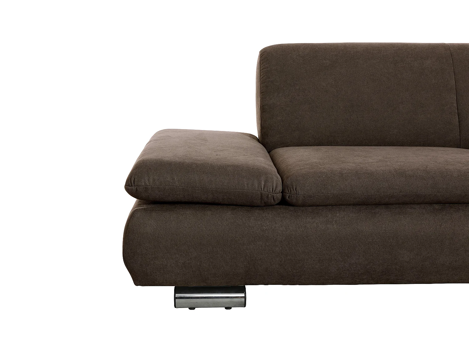 Sofa 2,5-Sitzer links mit Ecksofa rechts - Flachgewebe - schoko - Terrence