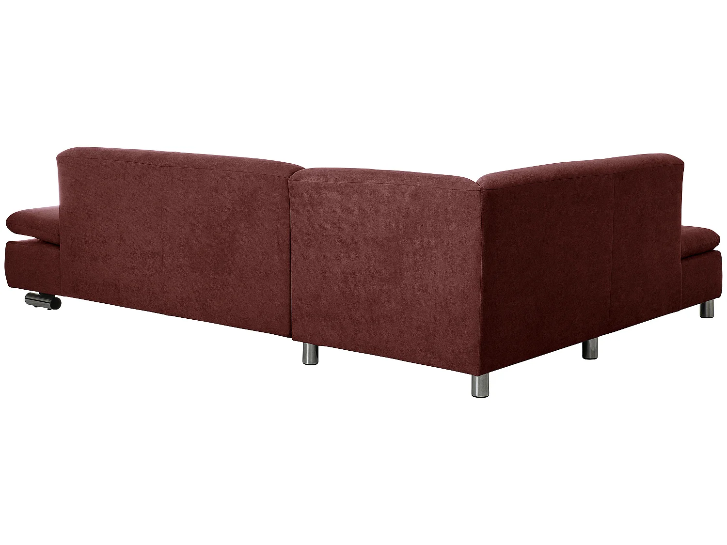 Ecksofa links mit Sofa 2,5-Sitzer rechts - Flachgewebe - rot - Terrence