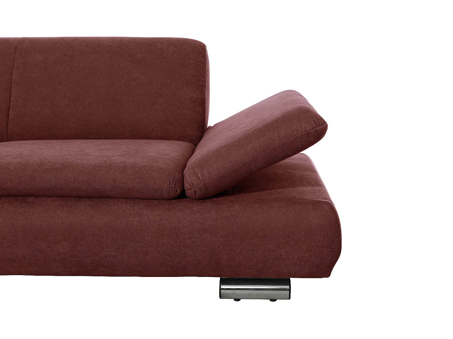 Ecksofa links mit Sofa 2,5-Sitzer rechts - Flachgewebe - rot - Terrence